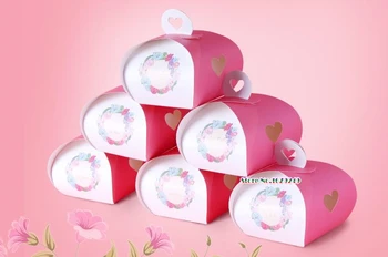 

6x6x6cm Small paper cake cupcake cookies box with handle portable Ecofriendly whtie Paper cake food Packing Box 100PCS/LOT