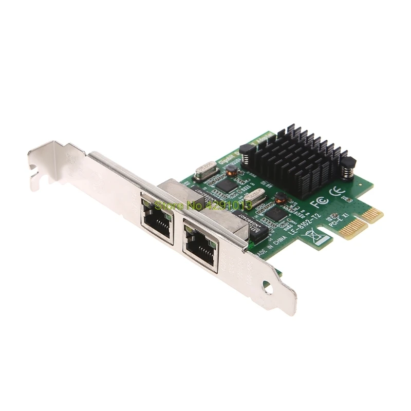 2020 Новый двухпортовый сетевой адаптер PCI E X1 Gigabit Ethernet 10/100/1000 Мбит/с|Сетевые карты| |