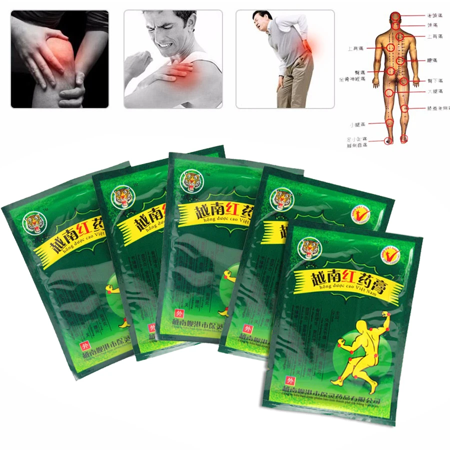 40pcs/lot Original Vietnamese Red Tiger Paste Pain Relief Orthopedic Plaster Pain relief plaster medical Muscle ache Spine patch oro facial pain not just tooth ache