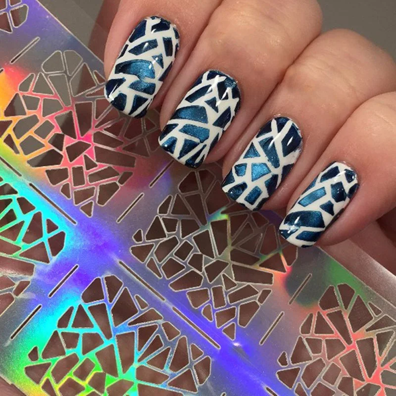 

Nail Art Vinyl Manicure Stencils Guide Roses Style Tip Manicure Sticker M02124