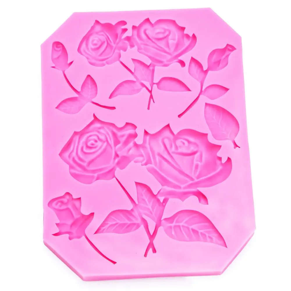 Roses Shape Silicone Rubber Moulds For Kitchen Chocolate Confectionery
