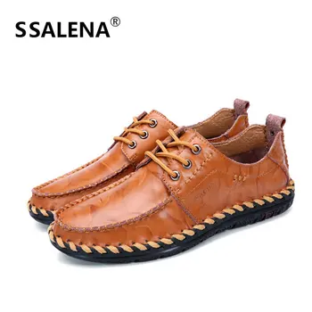 

Men Spring Autumn Sost Sole Leather Casual Shoes Male Lace Up Flat Business Shoes Men Comfortable Wedding Shoes AA60836