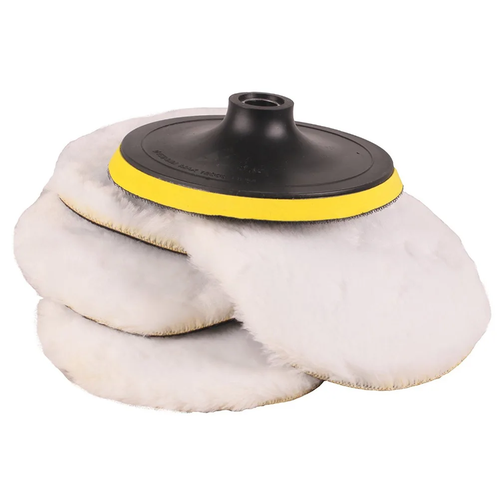7" Polisher Buffer Soft 5PCs/Set Wool Pad for Polishing Buffing