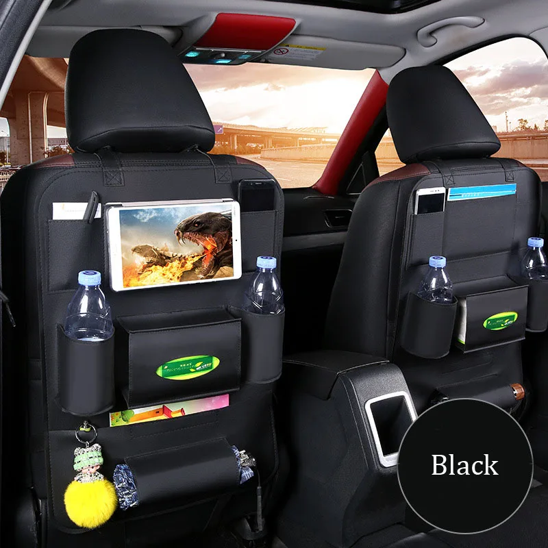 

1Pcs Leather Car Back Seat iPad Hanging Bag Holder Hook Car Storage For Children Toys Pocket Organizer Sundries Storage Bag