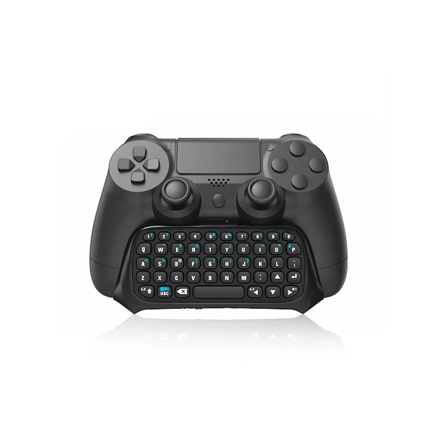 Новейшая модель; Беспроводной Bluetooth Клавиатура Chatpad для PS4 геймпад для sony для Игровые приставки 4 геймпад - Цвет: black