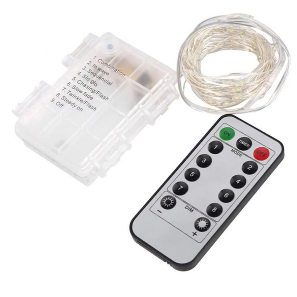 10 metros de cables de cobre alambre Dos de 8 funciones de control remoto 3AA luz de la secuencia rojo 10 metros de cables de cobre alambre Dos de 8 funciones de control remoto 3AA luz de la secuencia rojo