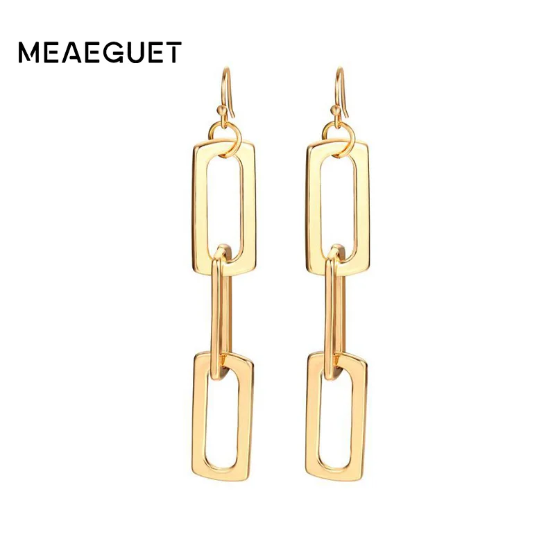 

Meaeguet Gold-Color Unique Irregular Knot Big Drop Earrings For Women Trendy Ear Jewelry Grandes Brincos Para Mulher