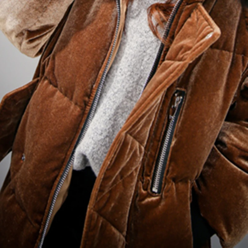 2017 Новинка зимы Для Женщин Белые парки с гусиным пухом и пуговицы женский пуховик