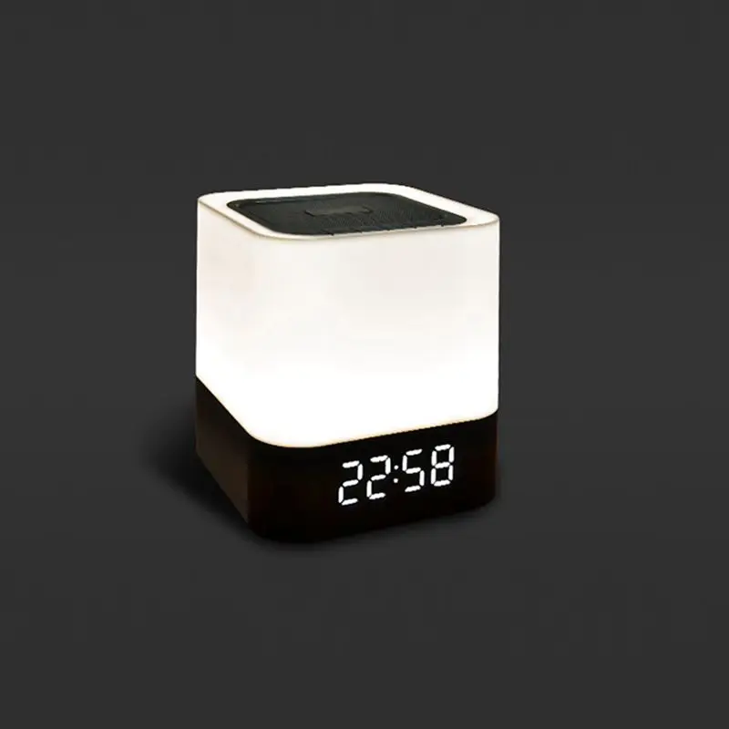 Будильник с bluetooth колонкой ночник Bluetooth динамик изменение цвета сенсорный датчик