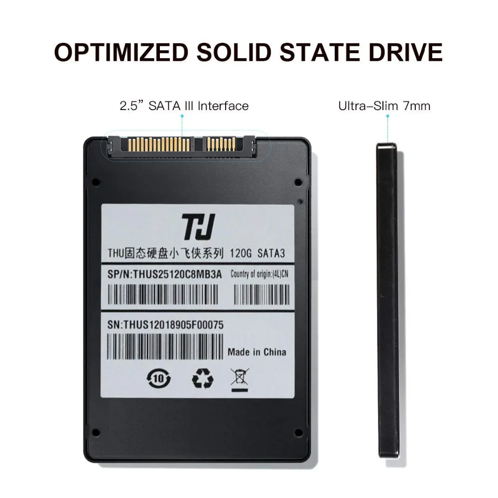 THU 7 мм SSD диск 120 ГБ 240 480 1 ТБ SATA3 2 5 &quotВнутренний жесткий 540 Мб/с для ПК