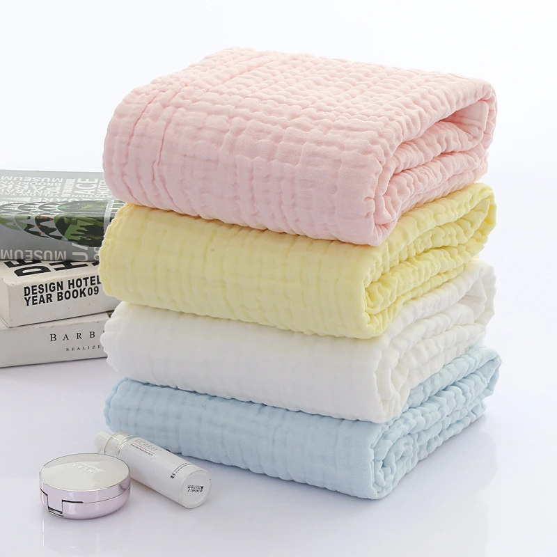  Six-Layer Baby Bathing Towel Soft Washing Gauze Saliva Towel for Infant Solid Newborn Handkerchief 
