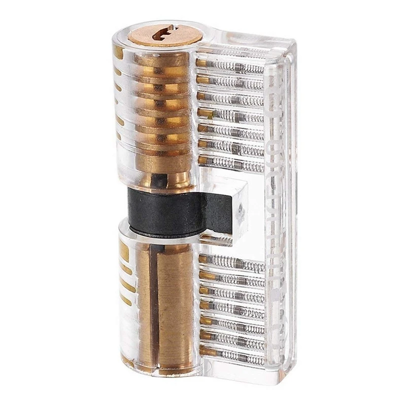 Practice Transparent Lock Pick Visible Training Skill Cutaway Inside Copper Padlock Tool For Locksmith  5