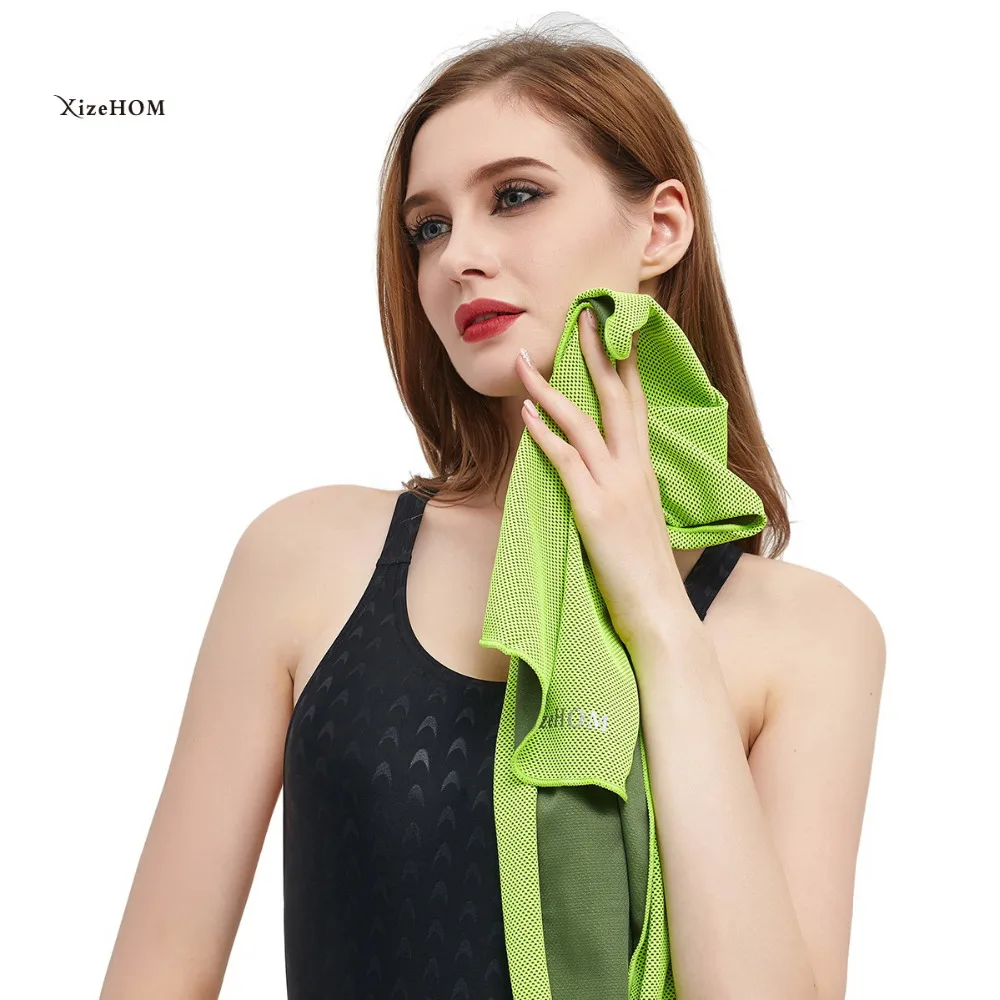 XizeHOM Multicolor 120*30cm Ice Towel Utility Enduring Instant Cooling Towel Heat Relief Reusable Chill Cool Cold towel