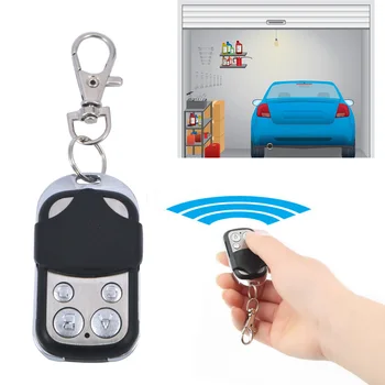 

433/433.92MHZ Wireless RF Remote Controller Copy 4 Buttons With Keychain for Electric Gate Garage Door Key Switch Controller