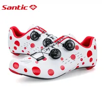 Santic New Men Road Cycling Shoes Carbon Light Sole with PU Upper Ciclismo Zapatilla Annul Ciclismo Zapatillas S12024W