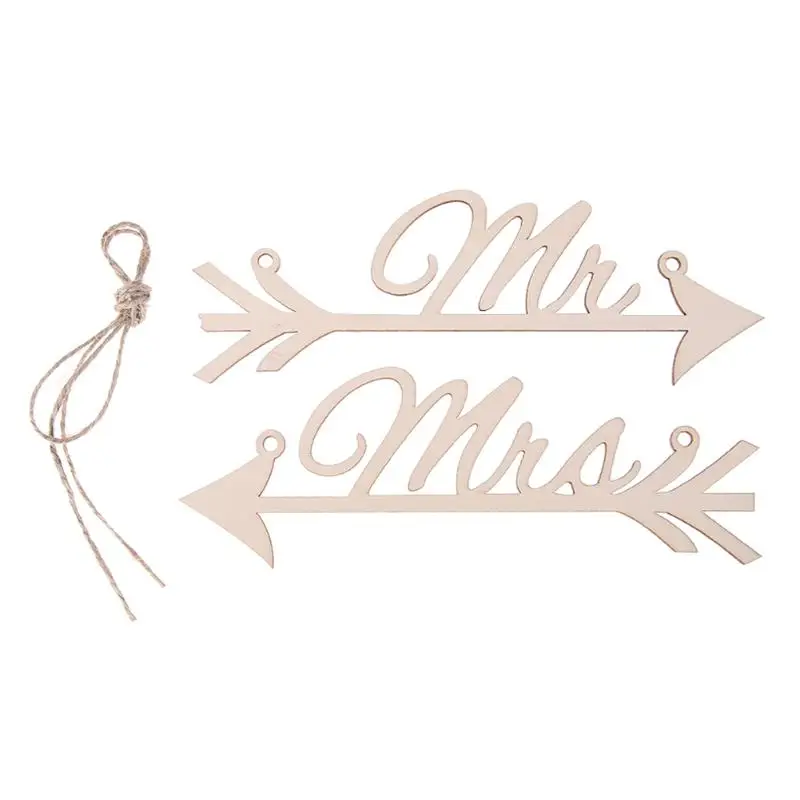 2 шт креативные деревянные MR & MRS украшения DIY ремесла свадебный Декор для