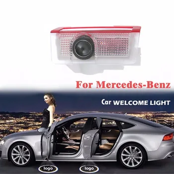 

2Pcs For Benz Shadow Light Welcome Lamp Logo Laser Projector Car LED Door Warning Light For Benz Mercedes