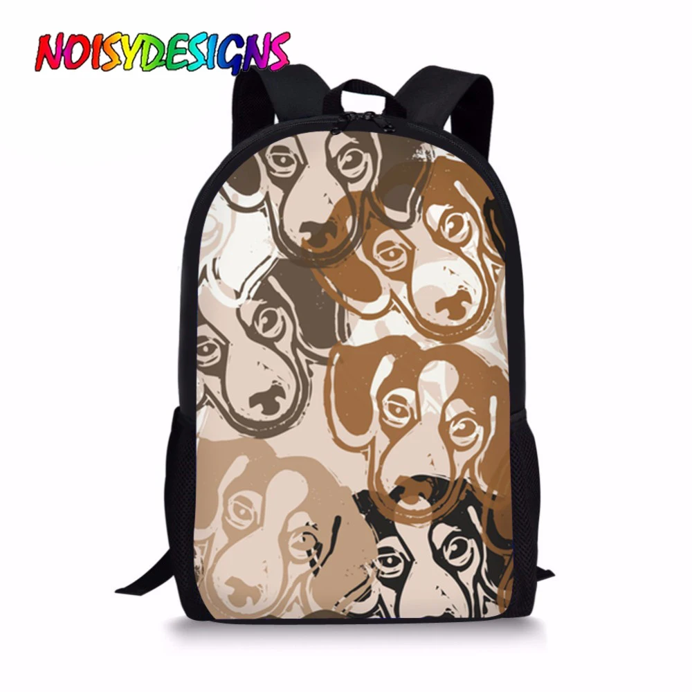 NOISYDESIGNS детская школьная сумка Basset Hound дизайн школьные рюкзаки для детей милый рюкзак для девочек студенческий рюкзак сумки на плечо