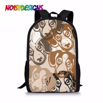 

NOISYDESIGNS Children School Bag Basset Hound Design School Backpacks for Kids Cute Bookbag Girls Student Daypack Shoulder Bags