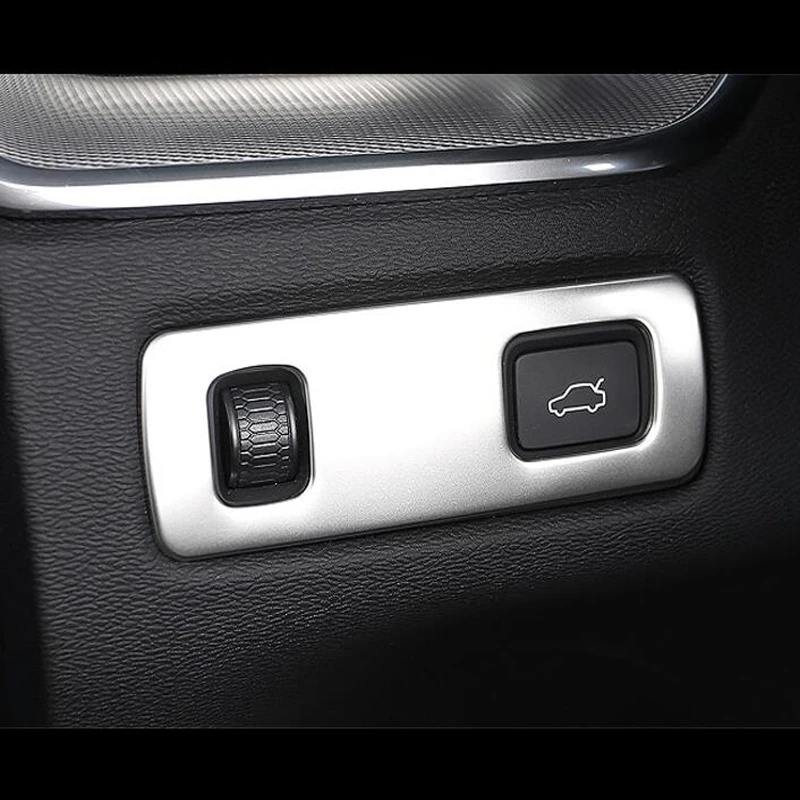 

For Volvo XC90 XC60 2018 1PC Stainless Steel Car Interior Headlight Adjustment Cover Trim Molding Car Styling Auto Accessories