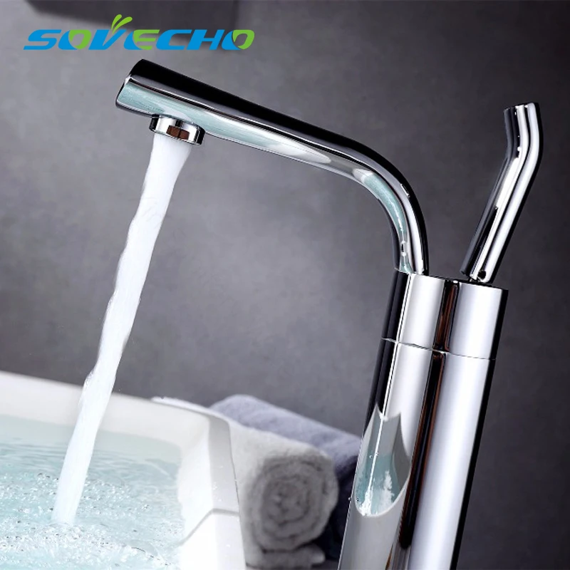 

Free Shipping Modern Style Basin Chrome bathroom Faucet Cold and Hot Water Mixer Torneira Da Bacia Single Handle x7004