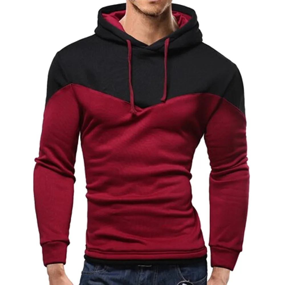 

Men's Sweatshirt hoodies sweatshirt Autumn Winter Patchwork Long Sleeve Sweatshirt hoodies Casual Male Hoodie sudadera hombre