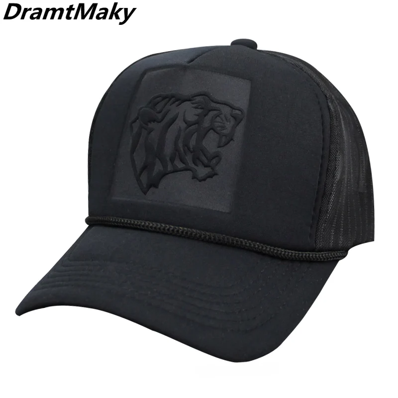 

Fashion Hip Hop Black leopard Tiger Print Curved Baseball Caps Summer Mesh Snapback Hats For Women Men casquette Trucker Cap new