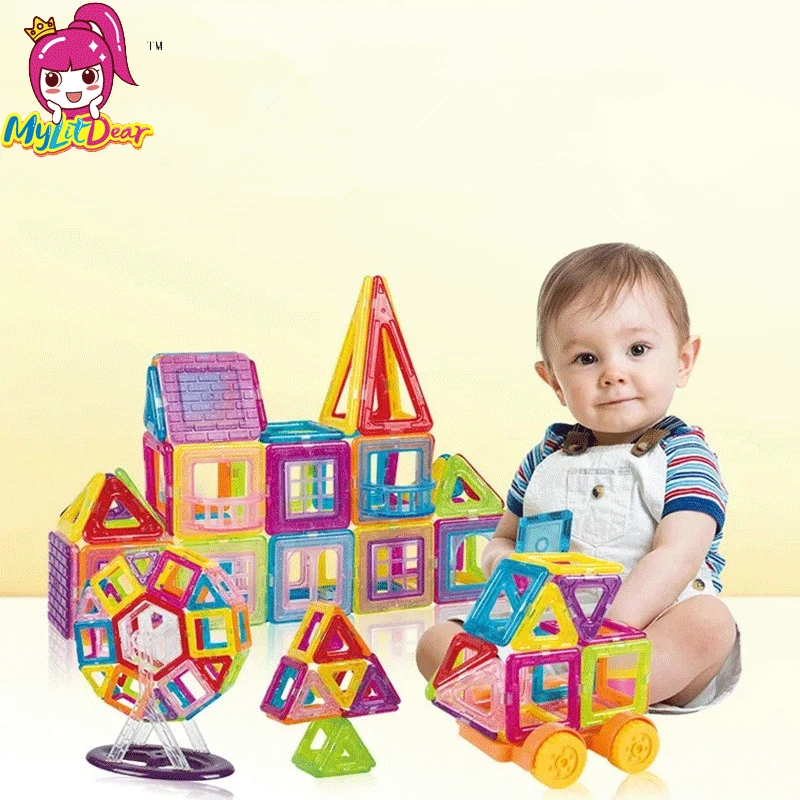 Magnetic Building Blocks Magnetic Assembly Toy Magnetic Alphabet Toys Mylitdear 1pc Mini Magnetic Blocks Magnetic Designer constructor Set Model & Building Toy Magnets Educational Toys Children