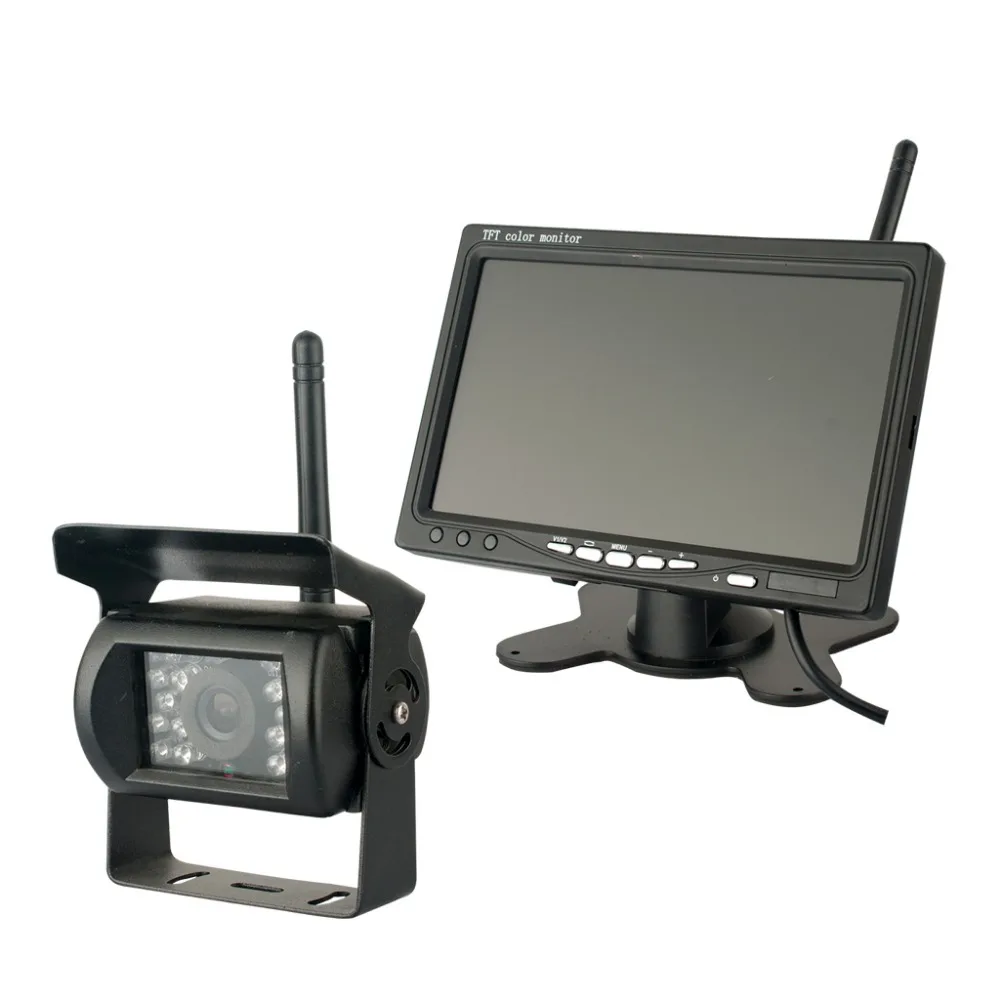 

7 Inch Wireless Car Monitor 800 x 480 Color TFT LCD Car Rear View Rearview Monitor + Wireless Backup Reverse Camera