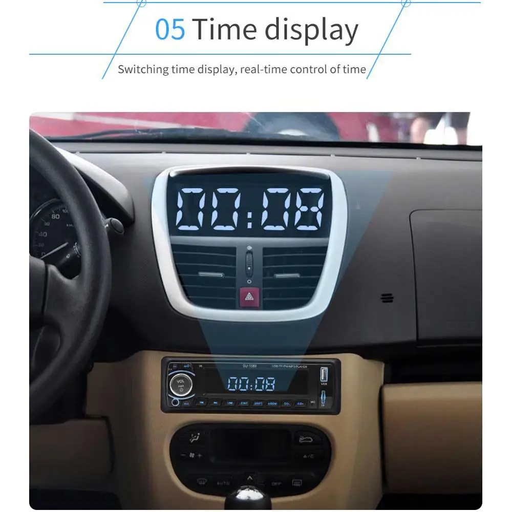 Автомагнитола SWM с поддержкой Bluetooth MP3 AUX USB FM SD|Автомобильные радиоприемники| |