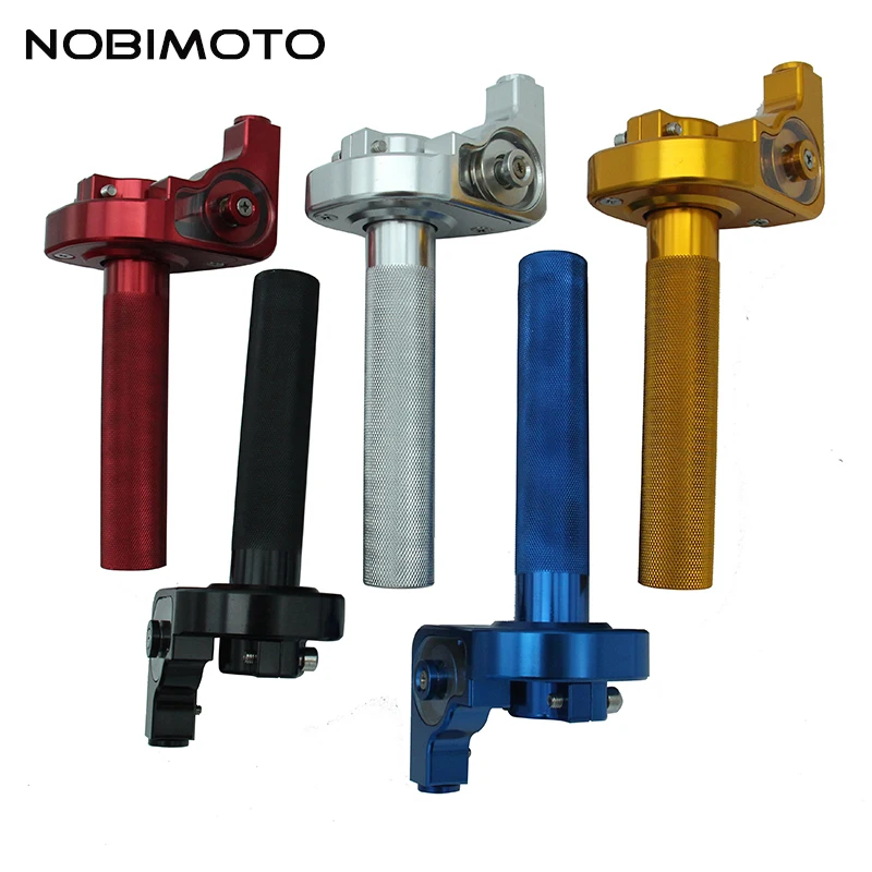 New High Performance 4 color Aluminum Twist Throttle Grips Cable Fit