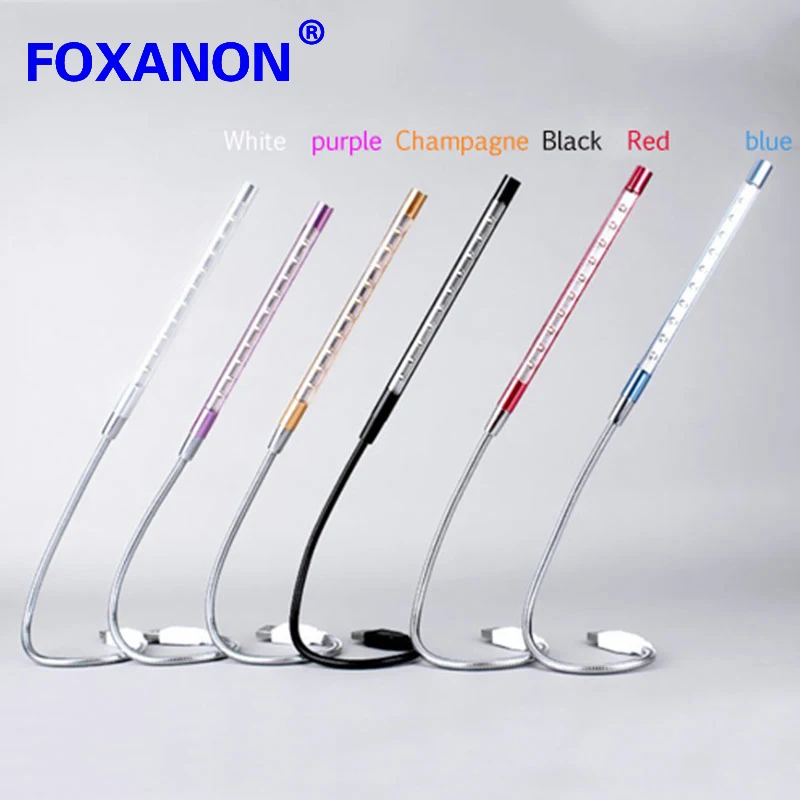 

New Arrival 10 LED USB Portable Lamp Light for Laptop Notebook PC And power Brank Reading book Usb Led light 100% Brand New