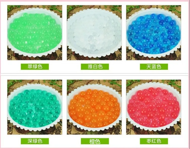 10000PCS bonsai Water Beads Pearl Shaped Crystal Soil Mud Grow Bio Gel Ball For Flowers Plant Gun Aqua Gel Beads Polymer Toy