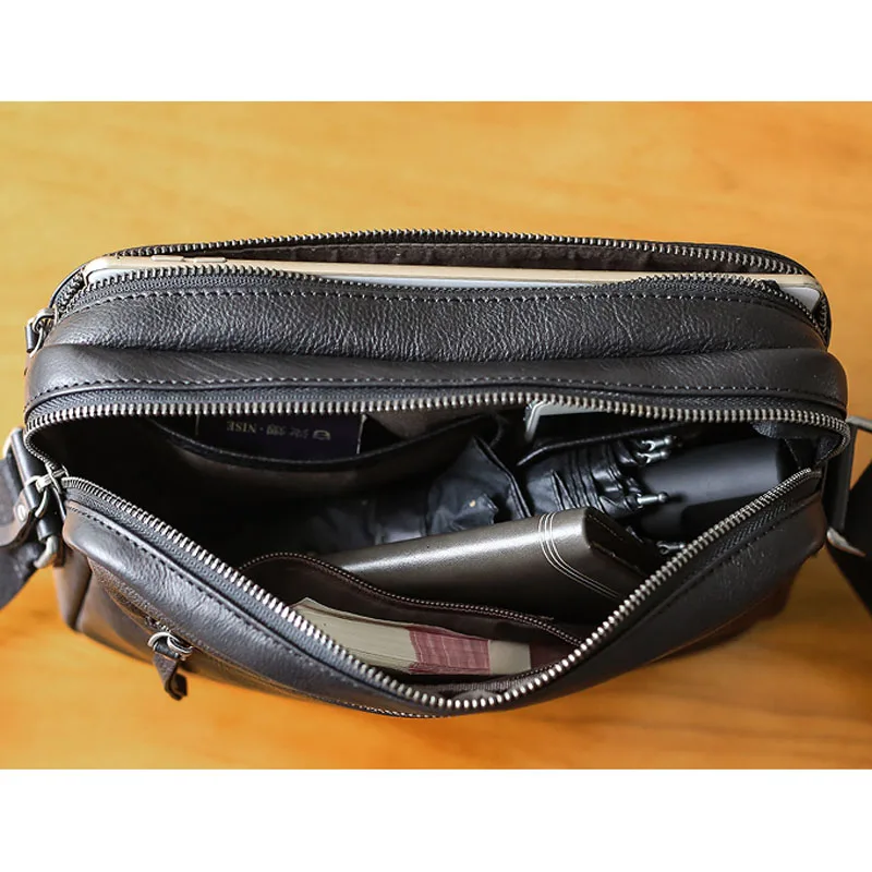 AETOO Handmade shoulder bag men's leather soft leather fashion casual cross section diagonal cross bag men's first layer cowhide