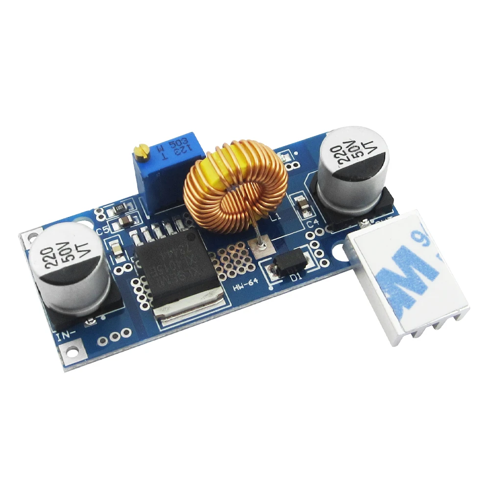 1PCS 5A DC-DC Step Down Adjustable Power Supply Module Lithium Charger XL4015 4~38V 96% DC adjustable step-down module | Электроника