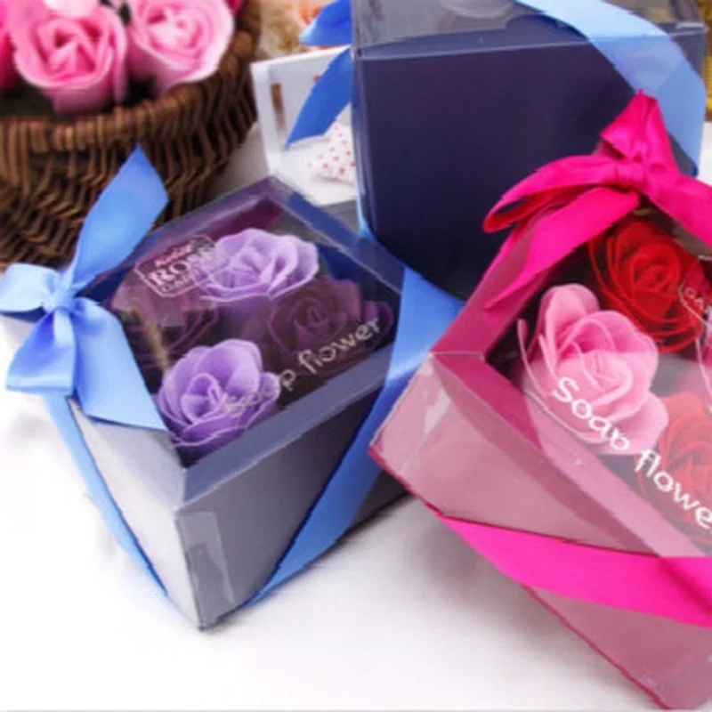 4 шт./кор. в форме сердца мыло в виде цветов розы романтическая Свадебная вечеринка подарок Искусственный цветок розы, средство для ухода за полостью персональный подарок