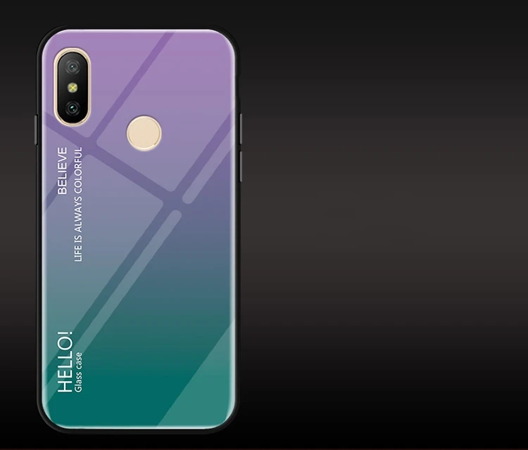 Tempered Glass Case for Xiaomi Redmi Note 6 5 Pro Note 4 4x Redmi 6 Pro 6A S2 Cover Gradient Case for Xiaomi Redmi 5 Plus Note 5A Prime  (11)