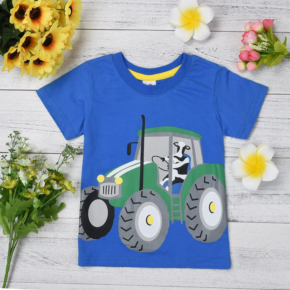 

Toddler Kids Baby Boys Girls Clothes Short Sleeve Cartoon Tops T-Shirt Blouse T-shirt for newborns girls summer top debardeur be