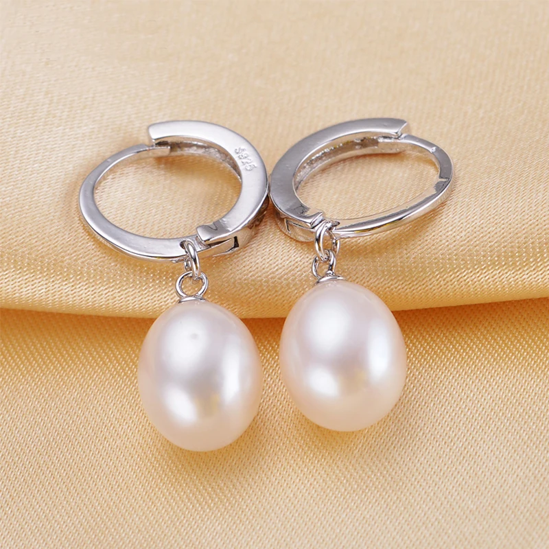 Женские серьги из серебра 925 пробы 8 10 мм 4 цвета|earrings jewelry|pearl earrings925 sterling |