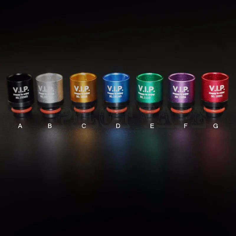

Pilot VAPE New design VIP 510 drip tips delrin+Stainless Steel drip tip Wide Bore Drip Tips Colorful fit RBA RTA RDA Atomizer