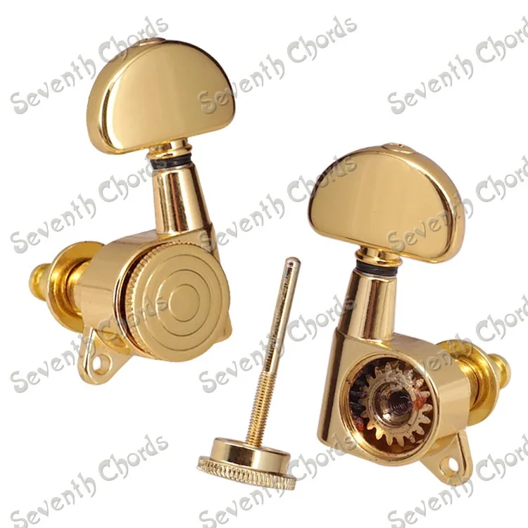 Gold plating folk guitar tuning peg/full enclosed string lock electric