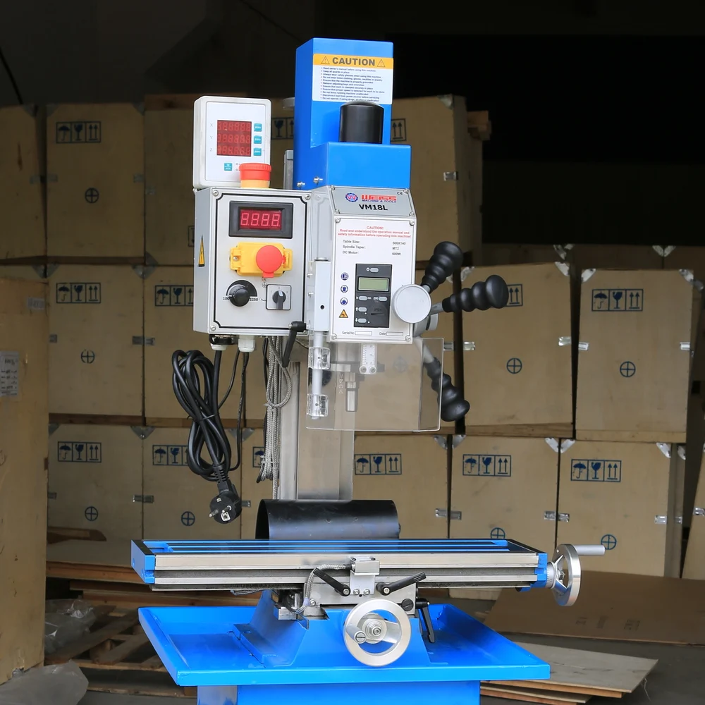 

Mini metal drilling milling machine small Desktop benchtop Variable speed brushless spindle motor MT2 18mm VM18L household tool