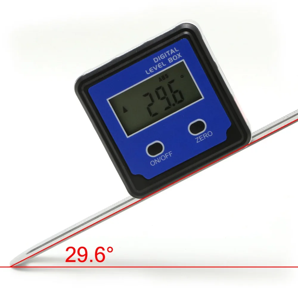 

Digital Protractor Inclinometer Level Box Angle Finder Bevel Box w/Magnet Base Teter Tools