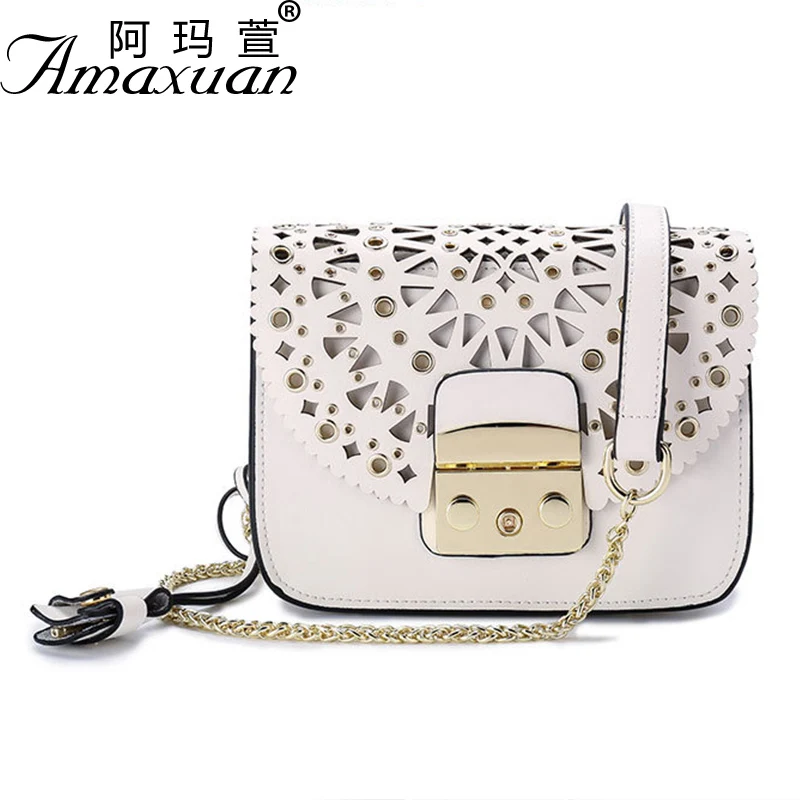 Women S Bag 2017 New Nail Hollow Lock Buckle Square Package Trend Women S Bag 2017 New Nail Hollow Lock Buckle Square Package Trend Multi Color Optional Leather Handbags Small Bh1408 In Shoulder Bags From