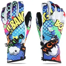 Высокое качество! Водонепроницаемые лыжные перчатки-30 градусов ветрозащитный зимний снегоход Сноуборд Снег Мужчины Женщины Спорт теплая для лыжного спорта перчатки