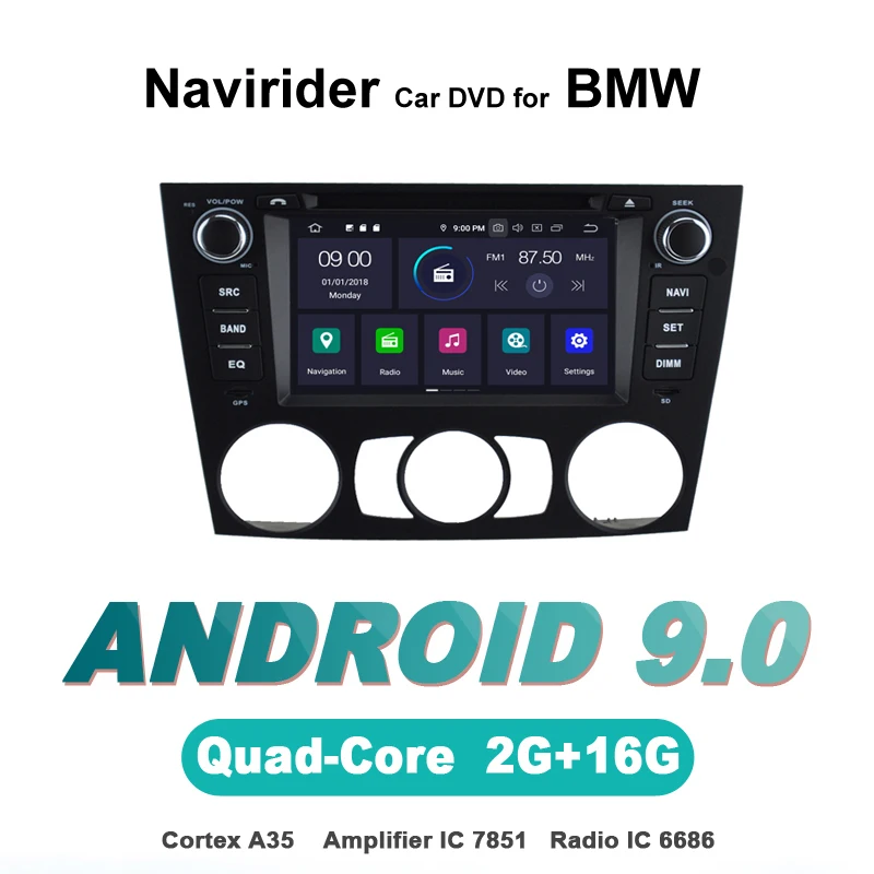 Excellent Navirider autoradio gps navigation android 9.0 car radio Player for BMW E90 E91 E92 E933 Series 2005-2012 Manual Air-con Stereo 0 Excellent Navirider autoradio gps navigation android 9.0 car radio Player for BMW E90 E91 E92 E933 Series 2005-2012 Manual Air-con Stereo 0