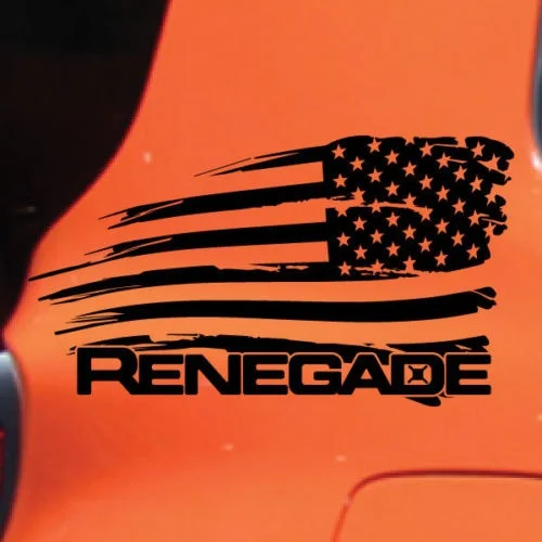 Виниловая наклейка для Jeep Renegade 1 пара с изображением американского флага боковая