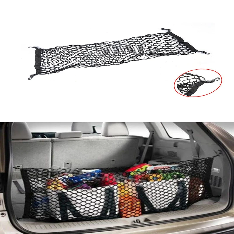 

Universal Car Rear Trunk Boot Organizer Pocket Cargo Net Mesh Storage 110*50cm