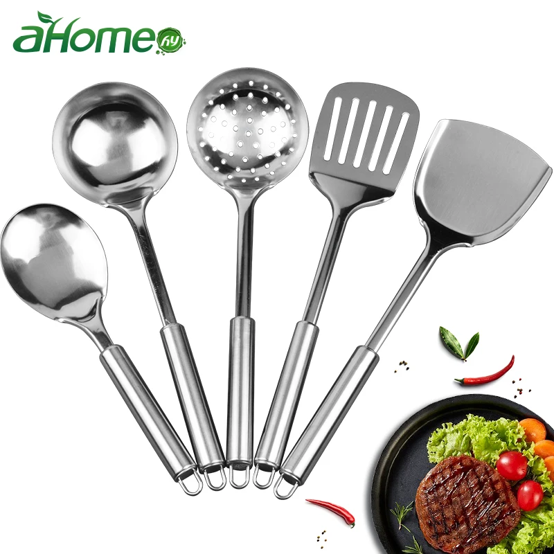 

Stainless Steel Kitchen Cooking Utensil Set Cookware Colander Spoon Spatula Shovel Nonstick Cookware Set