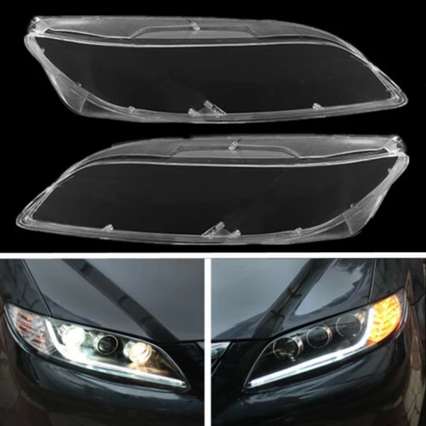 Автомобильные фары линзы стекло абажур фары крышка фар защитный чехол для Mazda 6 2003-2008